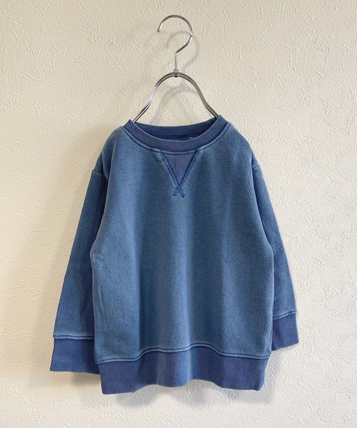 BIG FIELD（ビッグフィールド）の「【コットンUSA】ピグメントガゼットスウェット（80～150cm）（スウェット・キッズ・レッド/ラベンダー/ブルー/マスタード/ブラック/グリーン・110/130/140/150/90/95/120/80/100）」の4枚目の写真