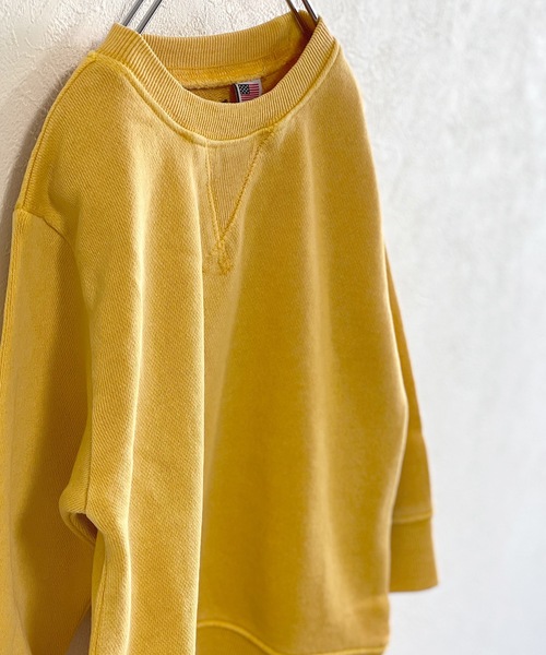 BIG FIELD（ビッグフィールド）の「【コットンUSA】ピグメントガゼットスウェット（80～150cm）（スウェット・キッズ・レッド/ラベンダー/ブルー/マスタード/ブラック/グリーン・110/130/140/150/90/95/120/80/100）」の12枚目の写真