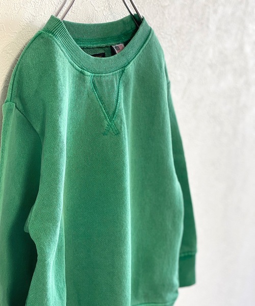 BIG FIELD（ビッグフィールド）の「【コットンUSA】ピグメントガゼットスウェット（80～150cm）（スウェット・キッズ・レッド/ラベンダー/ブルー/マスタード/ブラック/グリーン・110/130/140/150/90/95/120/80/100）」の9枚目の写真