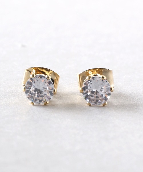 Manon's Selection（マノンズセレクション）の「1粒ストーンピアス5ｍｍ（ピアス（両耳用）・レディース・ゴールド/シルバー・ONE SIZE）」の6枚目の写真