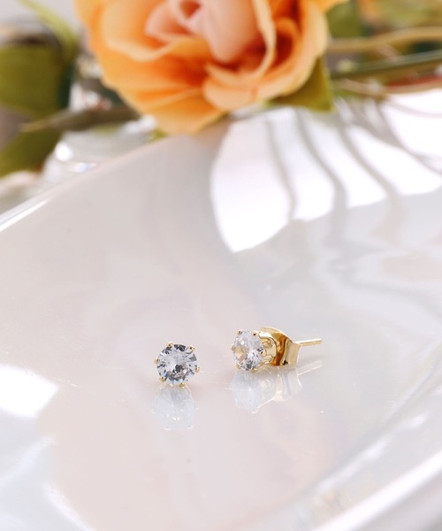 1粒ストーンピアス5mm（ピアス（両耳用））｜Manon's Selection