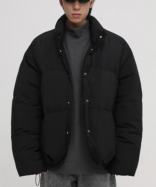 MASONPRINCE(メイソンプリンス)の「【MASONPRINCE】Oversized hem drawcord down jacket MF4016(ダウンジャケット/コート・メンズ・ベージュ/ブラック/グリーン/ライトカーキ・S/M/L)」の14枚目の写真
