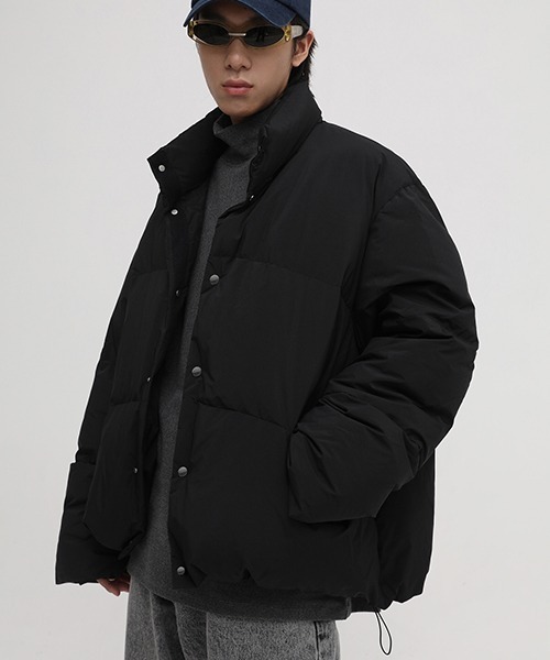 MASONPRINCE(メイソンプリンス)の「【MASONPRINCE】Oversized hem drawcord down jacket MF4016(ダウンジャケット/コート・メンズ・ベージュ/ブラック/グリーン/ライトカーキ・S/M/L)」の21枚目の写真