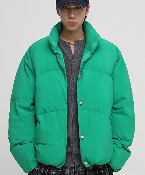 MASONPRINCE(メイソンプリンス)の「【MASONPRINCE】Oversized hem drawcord down jacket MF4016(ダウンジャケット/コート・メンズ・ベージュ/ブラック/グリーン/ライトカーキ・S/M/L)」の18枚目の写真