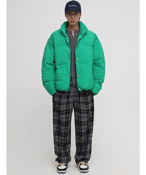 MASONPRINCE(メイソンプリンス)の「【MASONPRINCE】Oversized hem drawcord down jacket MF4016(ダウンジャケット/コート・メンズ・ベージュ/ブラック/グリーン/ライトカーキ・S/M/L)」の15枚目の写真