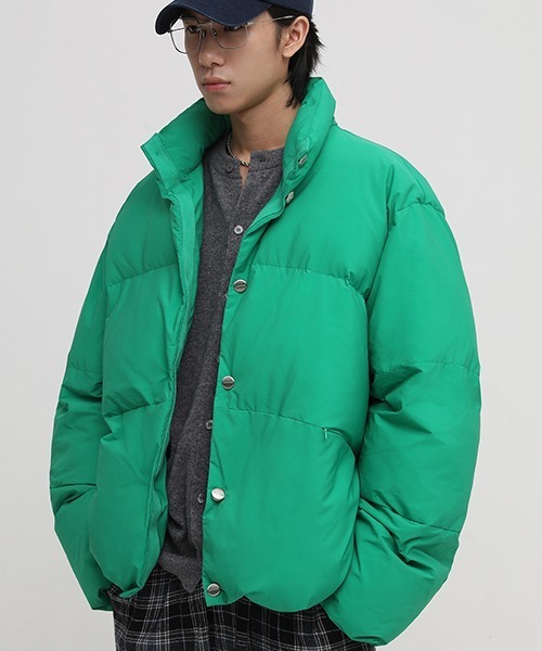 MASONPRINCE(メイソンプリンス)の「【MASONPRINCE】Oversized hem drawcord down jacket MF4016(ダウンジャケット/コート・メンズ・ベージュ/ブラック/グリーン/ライトカーキ・S/M/L)」の9枚目の写真
