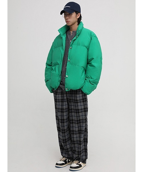 MASONPRINCE(メイソンプリンス)の「【MASONPRINCE】Oversized hem drawcord down jacket MF4016(ダウンジャケット/コート・メンズ・ベージュ/ブラック/グリーン/ライトカーキ・S/M/L)」の12枚目の写真