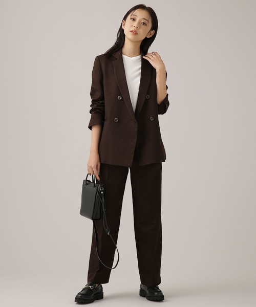 NANO universe（ナノユニバース）の「ウールライクダブルボタンジャケット（テーラードジャケット・レディース・ベージュ/ブラウン/その他1・38/36）」の6枚目の写真