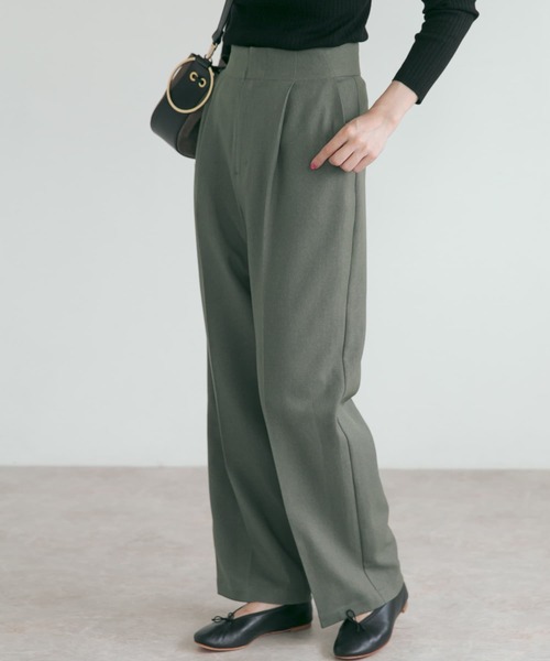 URBAN RESEARCH ROSSO（アーバンリサーチロッソ）の「ハイウエストタックトラウザー（その他パンツ・レディース・グリーン系その他/ブラウン系その他/ピンク系その他・38/36）」の9枚目の写真