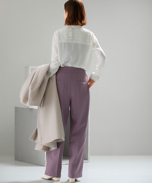 URBAN RESEARCH ROSSO（アーバンリサーチロッソ）の「ハイウエストタックトラウザー（その他パンツ・レディース・グリーン系その他/ブラウン系その他/ピンク系その他・38/36）」の18枚目の写真