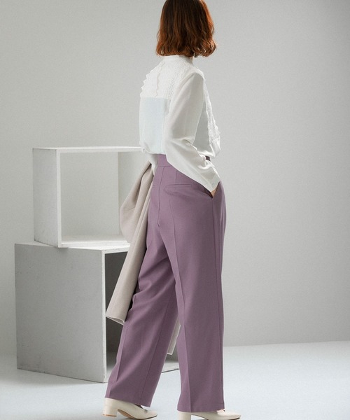 URBAN RESEARCH ROSSO（アーバンリサーチロッソ）の「ハイウエストタックトラウザー（その他パンツ・レディース・グリーン系その他/ブラウン系その他/ピンク系その他・38/36）」の19枚目の写真