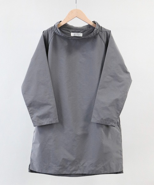 SETTO(セット)の「LONG SMOCK:長袖スモック(Tシャツ/カットソー・レディース・グレー・FREE)」の1枚目の写真