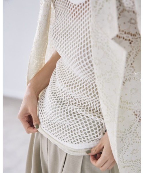 TODAYFUL（トゥデイフル）の「メッシュタンクトップ（タンクトップ・レディース・ホワイト/ブラック/オリーブ/ラベンダー・FREE）」の21枚目の写真