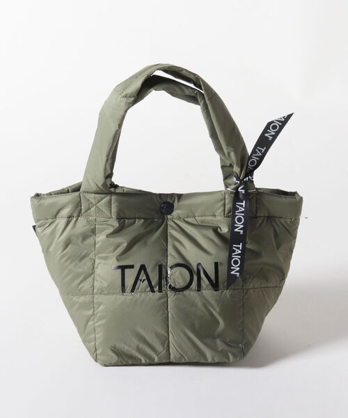 FREDY&GLOSTER(フレディアンドグロスター)の「【TAION/タイオン】LUNCH DOWN TOTE BAG-S(トートバッグ・レディース・オリーブ/ブラック/ライトパープル・FREE)」の9枚目の写真