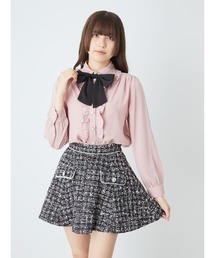 Ank Rouge | パールフラップツイードフレアSK(スカート)