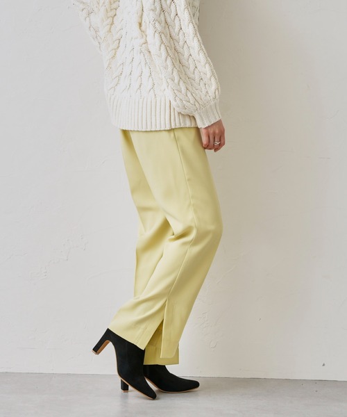 prose verse（プロズヴェール）の「サイドスリットセンタープレスパンツ（スラックス・レディース・ブラック/ブルー/イエロー・MEDIUM）」の15枚目の写真