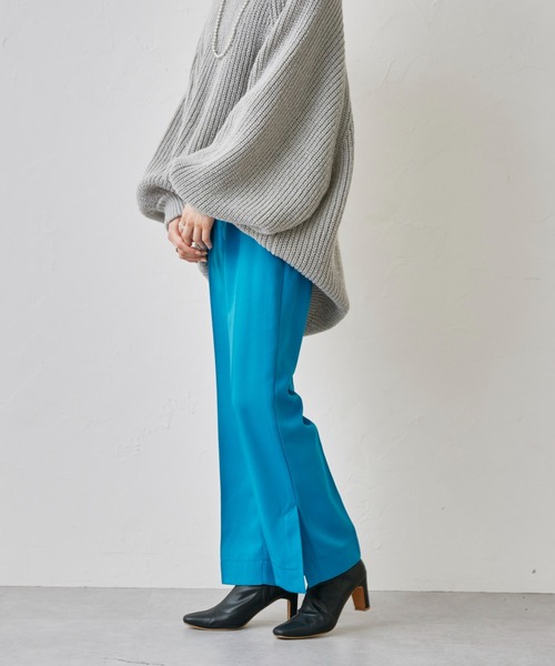 prose verse（プロズヴェール）の「サイドスリットセンタープレスパンツ（スラックス・レディース・ブラック/ブルー/イエロー・MEDIUM）」の22枚目の写真