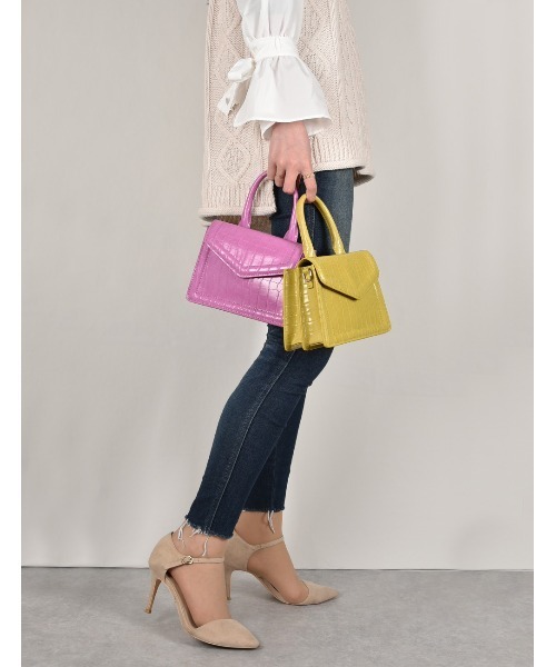 MONICA（モニカ）の「ワンハンドルミニショルダーバッグ（ショルダーバッグ・レディース・ブラック/グレー/ブラウン/イエロー/ピンク/ブルー/パープル/グリーン・FREE）」の11枚目の写真