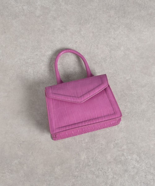 MONICA（モニカ）の「ワンハンドルミニショルダーバッグ（ショルダーバッグ・レディース・ブラック/グレー/ブラウン/イエロー/ピンク/ブルー/パープル/グリーン・FREE）」の16枚目の写真