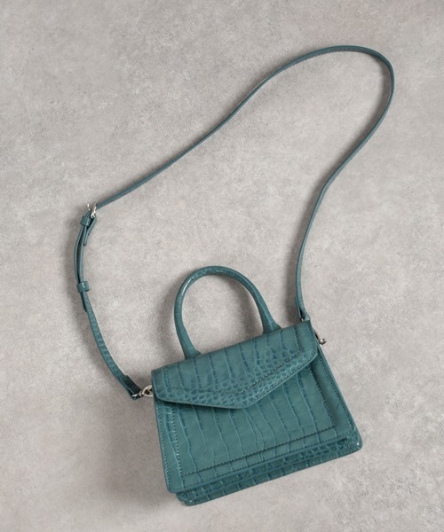 MONICA（モニカ）の「ワンハンドルミニショルダーバッグ（ショルダーバッグ・レディース・ブラック/グレー/ブラウン/イエロー/ピンク/ブルー/パープル/グリーン・FREE）」の17枚目の写真