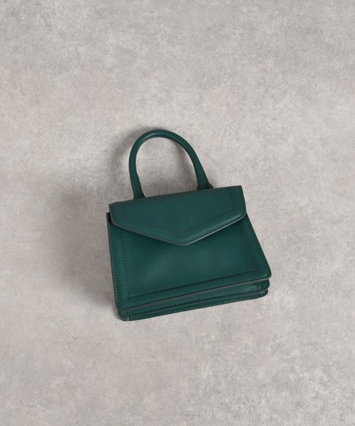 MONICA（モニカ）の「ワンハンドルミニショルダーバッグ（ショルダーバッグ・レディース・ブラック/グレー/ブラウン/イエロー/ピンク/ブルー/パープル/グリーン・FREE）」の18枚目の写真