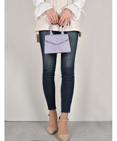 MONICA（モニカ）の「ワンハンドルミニショルダーバッグ（ショルダーバッグ・レディース・ブラック/グレー/ブラウン/イエロー/ピンク/ブルー/パープル/グリーン・FREE）」の22枚目の写真