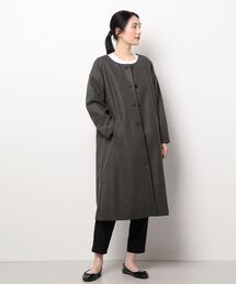 Samansa Mos2 | ウーリーライクノーカラーコート(ノーカラーコート)