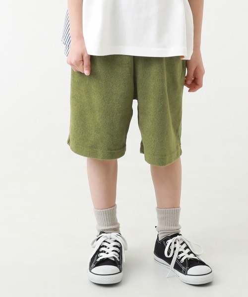 devirock(デビロック)の「パイル地ハーフパンツ(その他パンツ・キッズ・杢グレー/グリーン系その他/ネイビー/ブルー系その他/キャメル/カーキ/ブラック/ヘザーチャコール・140cm/150cm/160cm/120cm/130cm/100cm/80cm/90cm/110cm)」の4枚目の写真