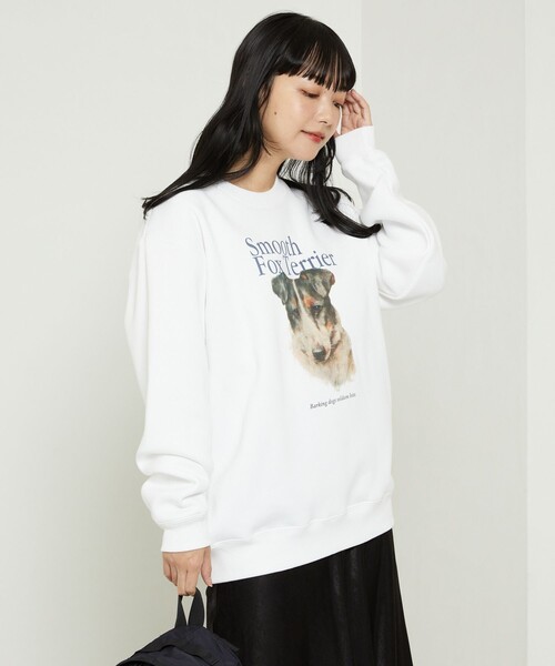 【希少デッドストック】ドッグプリントスウェット トレーナー 人気カラー アニマル L相当】90s M.R.DUCKS ダックス アニマルプリント スウェット