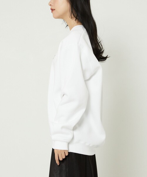 FREAK'S STORE（フリークスストア）の「Dog Smooth Fox Terrier Art Sweat Shirt/スムース・フォックス・テリア ドッグプリントスウェット(犬スウェット)（スウェット・レディース・ホワイト/ライトグレー・ﾌﾘ-）」の7枚目の写真