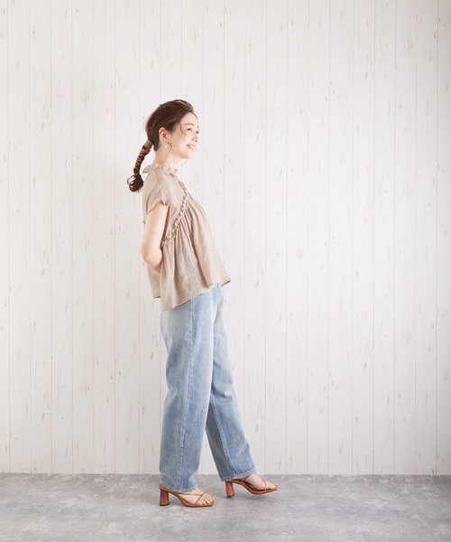 VIBGYOR(ヴィブジョー)の「デニムハイライズテーパードPT(AS)(デニムパンツ・レディース・ホワイト・MEDIUM/SMALL)」の16枚目の写真