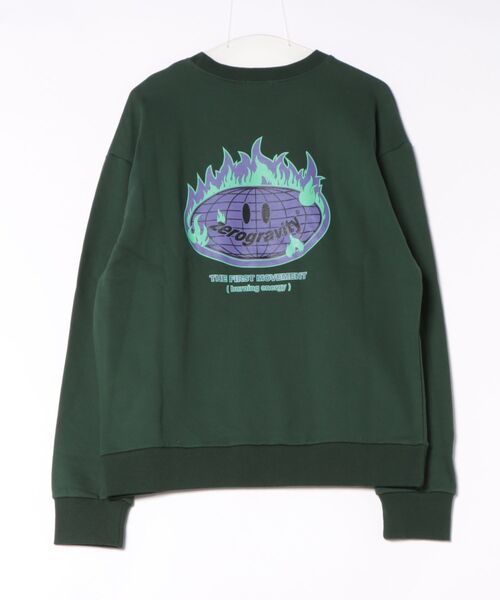 VIBGYOR(ヴィブジョー)の「【CHICHI】Zarograviaty LOGO プリント クルーネック スウェット(スウェット・レディース・ブラック/グリーン/グレー系その他・FREE)」の4枚目の写真