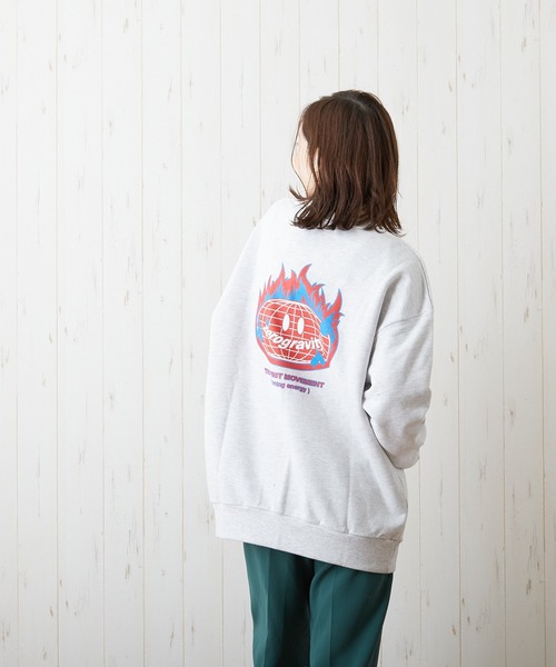 VIBGYOR(ヴィブジョー)の「【CHICHI】Zarograviaty LOGO プリント クルーネック スウェット(スウェット・レディース・ブラック/グリーン/グレー系その他・FREE)」の7枚目の写真