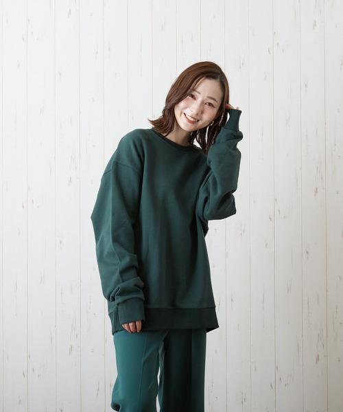 VIBGYOR(ヴィブジョー)の「【CHICHI】Zarograviaty LOGO プリント クルーネック スウェット(スウェット・レディース・ブラック/グリーン/グレー系その他・FREE)」の9枚目の写真