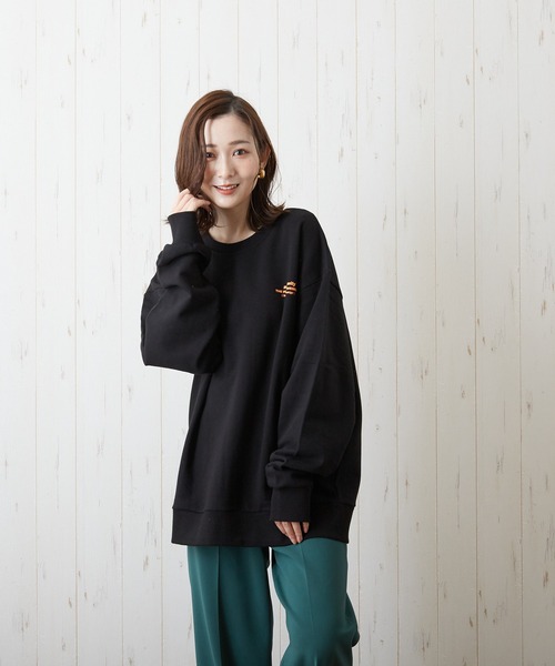 VIBGYOR(ヴィブジョー)の「【CHICHI】Zarograviaty LOGO プリント クルーネック スウェット(スウェット・レディース・ブラック/グリーン/グレー系その他・FREE)」の10枚目の写真