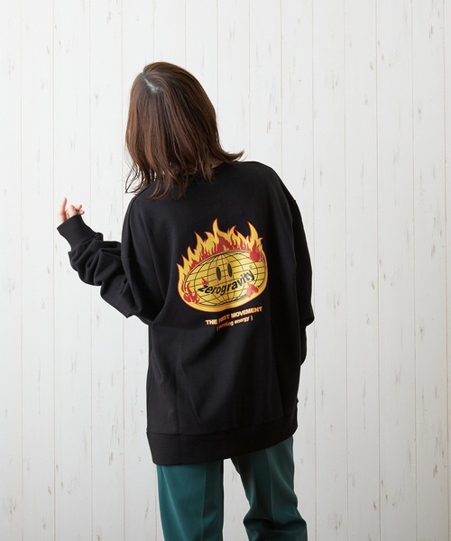 VIBGYOR(ヴィブジョー)の「【CHICHI】Zarograviaty LOGO プリント クルーネック スウェット(スウェット・レディース・ブラック/グリーン/グレー系その他・FREE)」の12枚目の写真