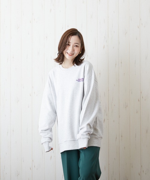 VIBGYOR(ヴィブジョー)の「【CHICHI】Zarograviaty LOGO プリント クルーネック スウェット(スウェット・レディース・ブラック/グリーン/グレー系その他・FREE)」の13枚目の写真