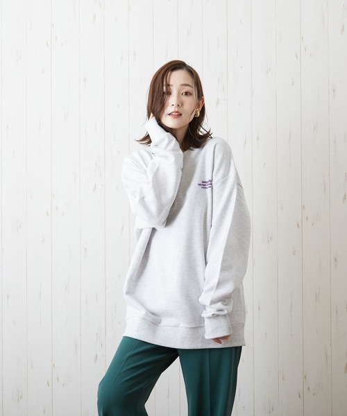 VIBGYOR(ヴィブジョー)の「【CHICHI】Zarograviaty LOGO プリント クルーネック スウェット(スウェット・レディース・ブラック/グリーン/グレー系その他・FREE)」の15枚目の写真