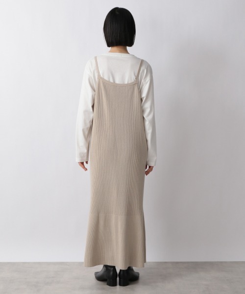 LOWRYS FARM(ローリーズファーム)の「レイヤードフレアキャミ2Pワンピース 260712(ワンピース・レディース・アイボリー/ブラック/イエロー・FREE)」の6枚目の写真