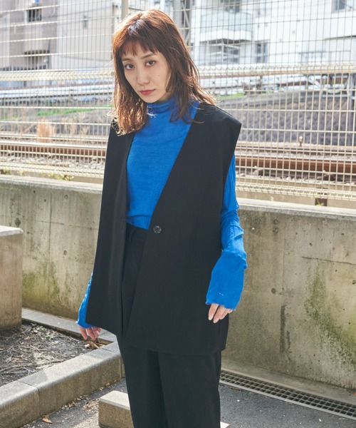 Auntie Rosa Holiday（アンティローザホリデー）の「カラーレスジレ（セットアップ対応）（ベスト・レディース・ネイビー/ブラック・FREE）」の10枚目の写真