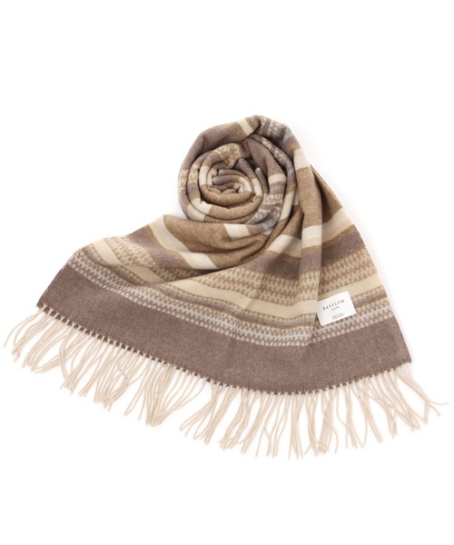 BAYFLOW(ベイフロー)の「ネイティブガラマフラー(ストール/ショール・メンズ・レッド/オフホワイト・FREE)」の8枚目の写真