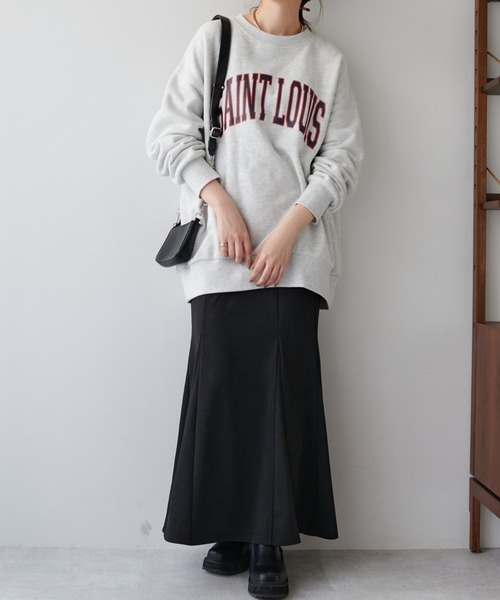 DISCOAT（ディスコート）の「ポンチマーメイドスカート（スカート・レディース・ライトグレー/ブラック/グレイッシュベージュ・FREE）」の16枚目の写真