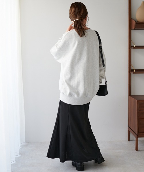 DISCOAT（ディスコート）の「ポンチマーメイドスカート（スカート・レディース・ライトグレー/ブラック/グレイッシュベージュ・FREE）」の9枚目の写真