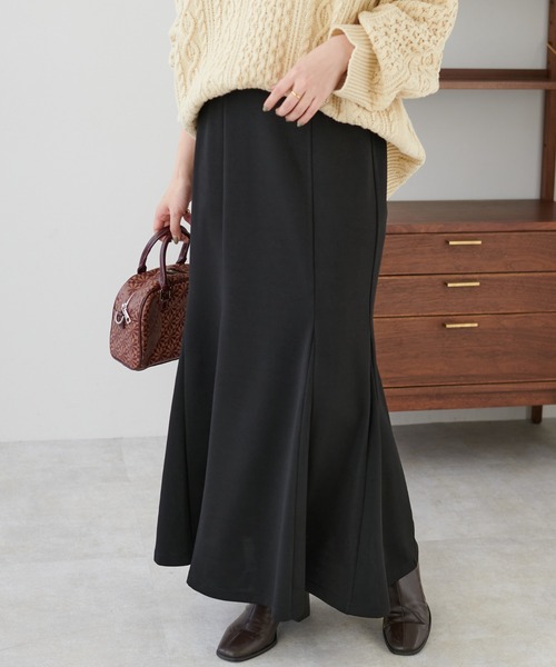 DISCOAT（ディスコート）の「ポンチマーメイドスカート（スカート・レディース・ライトグレー/ブラック/グレイッシュベージュ・FREE）」の18枚目の写真