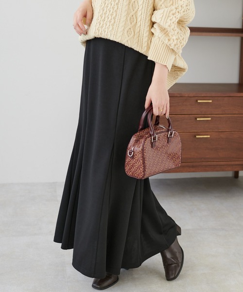 DISCOAT（ディスコート）の「ポンチマーメイドスカート（スカート・レディース・ライトグレー/ブラック/グレイッシュベージュ・FREE）」の10枚目の写真