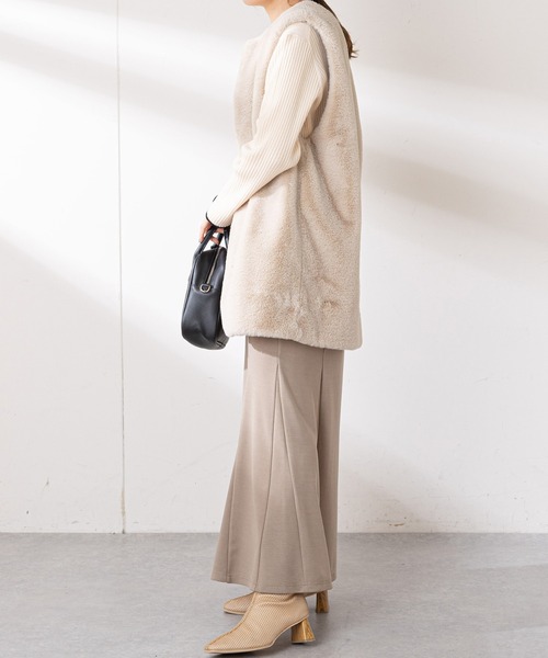 DISCOAT（ディスコート）の「ポンチマーメイドスカート（スカート・レディース・ライトグレー/ブラック/グレイッシュベージュ・FREE）」の13枚目の写真