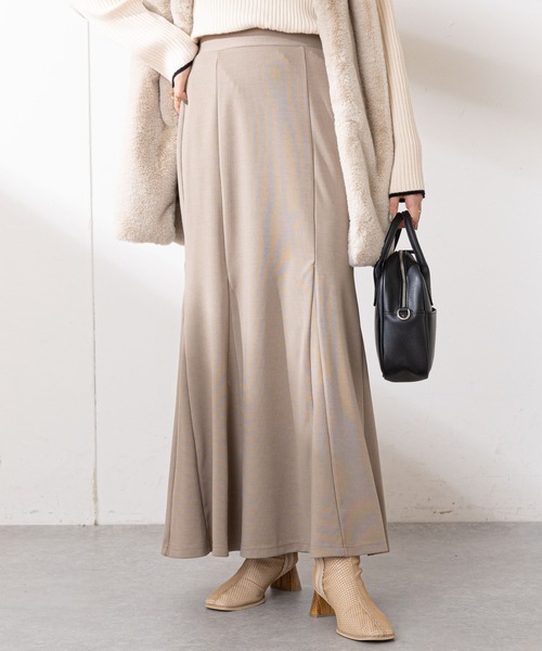 DISCOAT（ディスコート）の「ポンチマーメイドスカート（スカート・レディース・ライトグレー/ブラック/グレイッシュベージュ・FREE）」の7枚目の写真