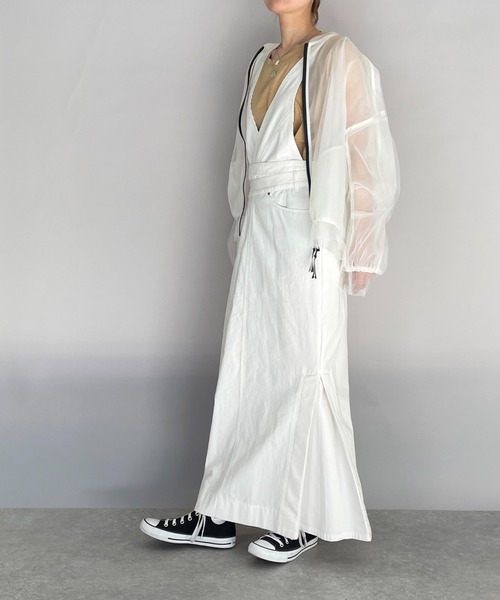 AULA AILA シアーブルゾン 白 シアーブルゾン（SHEER BLOUSON）（ブルゾン）｜AULA AILA