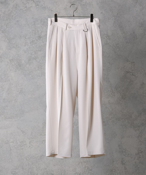 INTER FACTORY（インターファクトリー）の「DAISUKE - バギーワイドスラックス made in INTER FACTORY（スラックス・メンズ・ホワイト/チャコールグレー・MEDIUM/LARGE）」の6枚目の写真