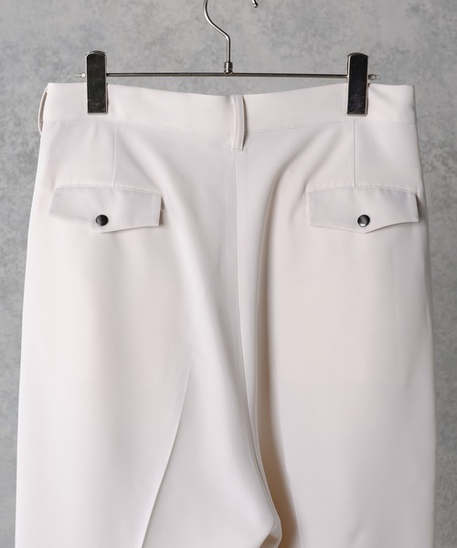 INTER FACTORY（インターファクトリー）の「DAISUKE - バギーワイドスラックス made in INTER FACTORY（スラックス・メンズ・ホワイト/チャコールグレー・MEDIUM/LARGE）」の12枚目の写真